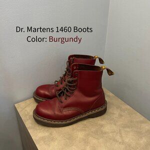 Dr. Martens 1460 Cherry Red Smooth Leather Boots Women’s 8 (Fits 7.5–8.5)